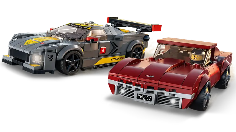LEGO Speed Champions Chevrolet Corvette C8.R Race Car & 1969 Chevrolet Corvette