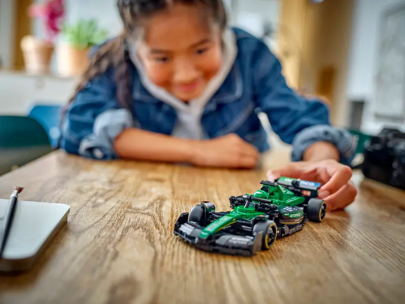 laying with the LEGO aston Martin f1 race car